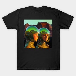 We Are Floating In Space - 49 - Sci-Fi Inspired Retro Artwork T-Shirt